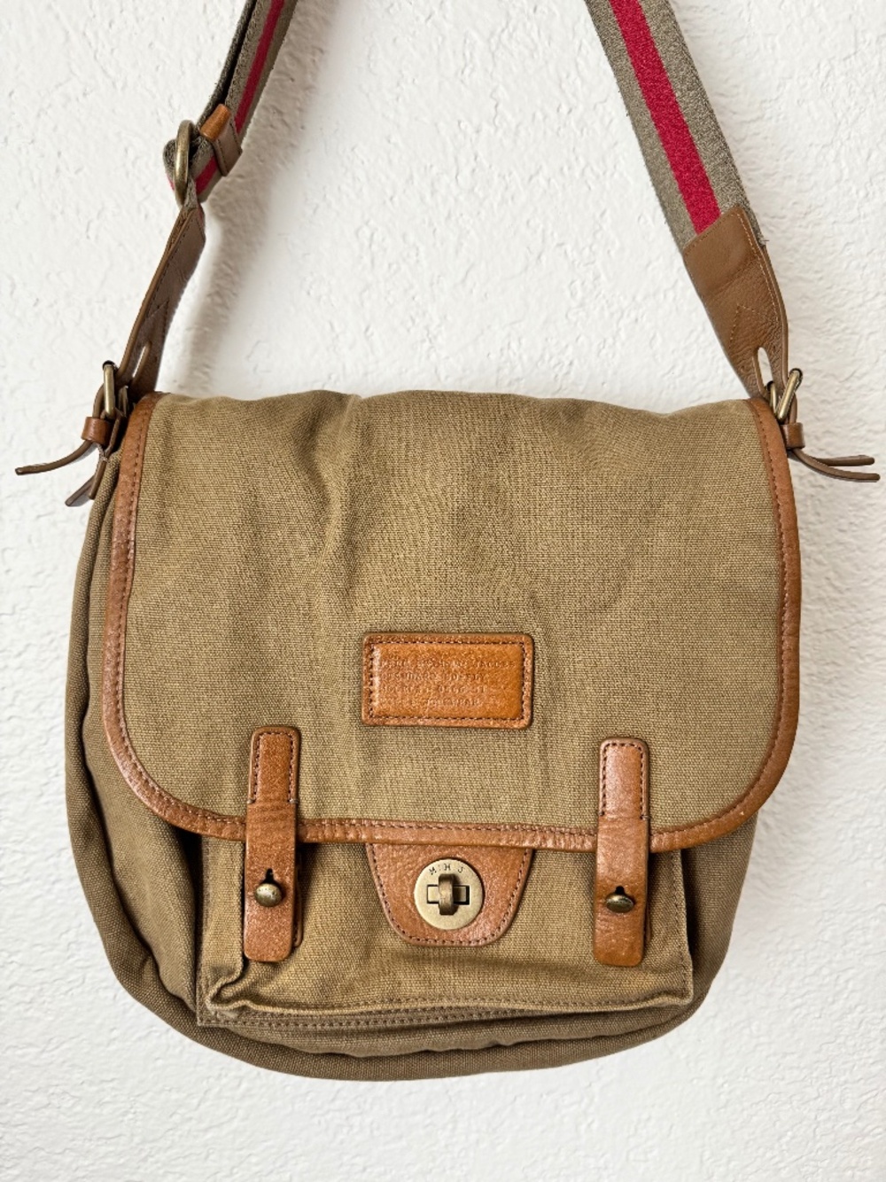 Mar by Marc Jacobs Canvas Messenger Bag - Military Green